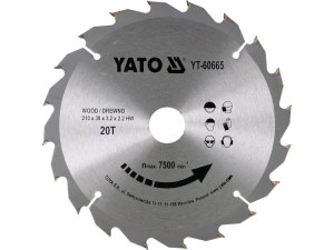 Tarcza widiowa do drewna 210x20tx30mm yato