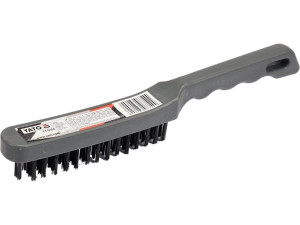 Szczotka druciana, drut stalowy, 4 rzędy, rękojeść plastikowa yt-6354 yato