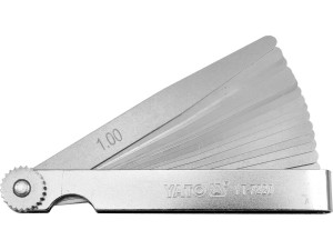 Szczelinomierz 100 mm, 17 listków, 0,02-1 mm yt-7220 yato