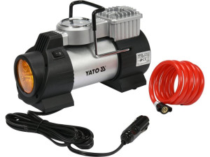Kompresor samochodowy z lampą led, 12v 180w yato