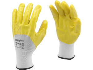 Rękawice ochronne 10, nylon/nitrylit yt-7481 yato