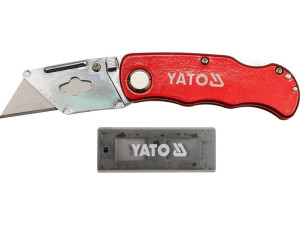 Nożyk z ostrzem trapezowym + ostrza zapasowe 61x33 mm yt-7532 yato