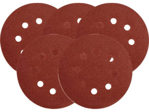 Krążki ścierne z rzepem z otworami 125mm, p120, 5szt