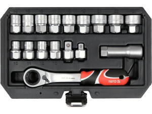 Zestaw nasadek przelotowych spline 1/2" 3/8" zawiera 17 części