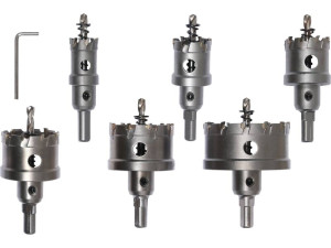 Zestaw otwornic tct do metalu 22-65mm 6szt. węglik spiekany koronka