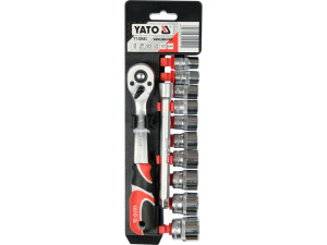 Zestaw nasadek grzechotka przedłużka 3/8" 12 elementów yato