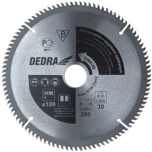 Tarcza widiowa do aluminium 250x30mm 100 zębów