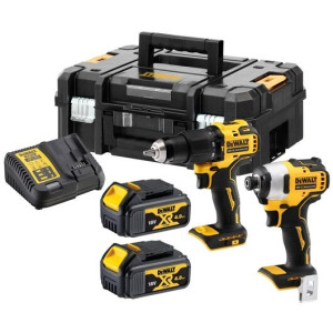 18v xr zestaw dwóch narzędzi bezszczotkowych - 2 x 4 ah