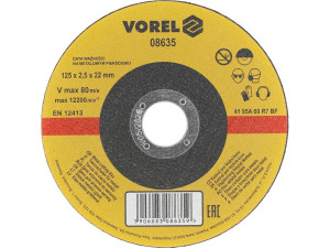 Tarcza do cięcia metalu 125x2,5x22 08635 vorel