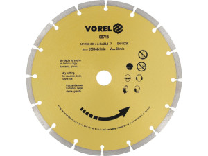 Tarcza diamentowa 230 mm segmentowa do betonu, cegieł vorel
