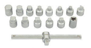Zestaw 15szt. kluczy do korka oleju 3/8"