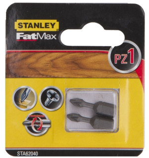 Końcówki wkrętarskie 2szt - pz1 25mm bity stanley