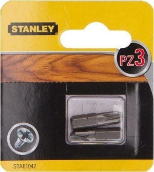 Końcówki wkrętarskie 2szt pz3 25mm bity stanley