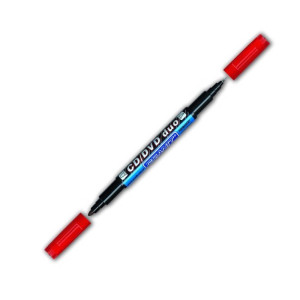 Marker wodoodporny premium duo czerwony