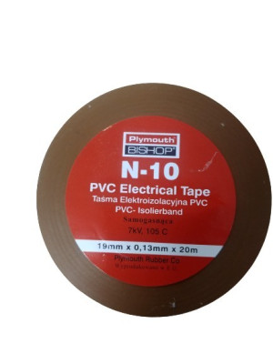 Taśma elektroizolacyjna 19mm x 20m brązowa