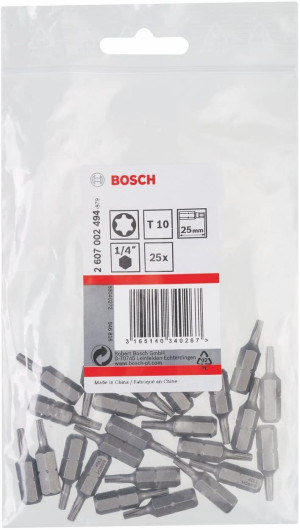 Końcówki torx t10x25mm bity bosch