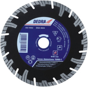 Tarcza diamentowa turbo-t 125mm do betonu, piaskowca dedra