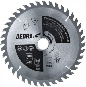 Tarcza widiowa do drewna 170x16mm 40 zębów dedra