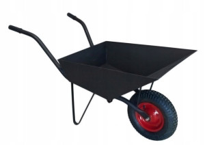 Taczka budowlana spaw koło łoż.2,0mm, 85l, czarna wzmocniona