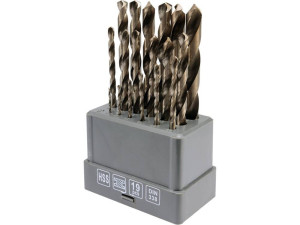 Wiertła do metalu hss 1-10 mm / 19 szt. 21999 sthor
