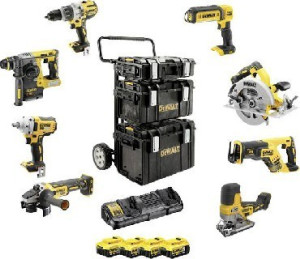 18v xr zestaw 8 narzędzi bezszczotkowych - 4 x 5 ah