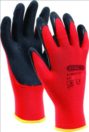 Rękawice poliestrowe "s-latex r eco" 10"