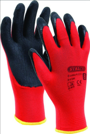Rękawice poliestrowe "s-latex r eco" 8"