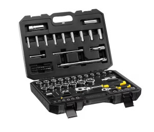 Zestaw nasadki grzechotki 1/4",1/2" 72cz bity stanley