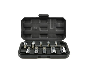 Zestaw nasadek spline 1/4" 3/8" 1/2" m4-m18 10 elementów