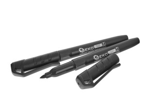 Marker budowlany permanentny czarny gruby zestaw 2 sztuk