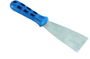 Szpachelka nierdzewna malarska 120 mm uchwyt z tworzywa niebieski
