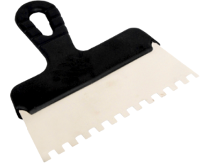 Szpachla nierdzewna fasadowa 350 mm ząb 10x10 mm uchwyt z tworzywa