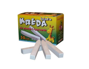 Kreda szkolna biała 50szt