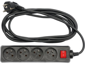 Przedłużacz elektryczny 4 gniazda 3m wyłącznik vorel