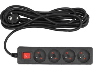 Przedłużacz elektryczny 4 gniazda 5m wyłącznik vorel