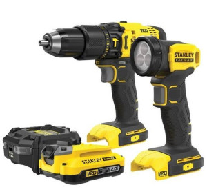 Zestaw akumulatorowy combo wkrętarka latarka 18v stanley fatmax v20