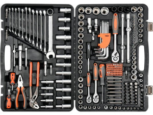 Zestaw narzędziowy 1/2,3/8, 1/4 225cz. nasadki, bity sthor