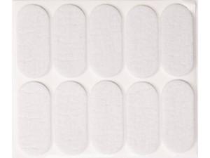 Podkładki filcowe 20x45 mm białe 74846 vorel