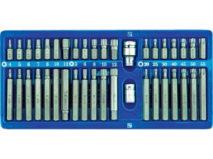 Klucze specjalne hex,torx,spline kpl.40szt.w metalowej kasecie 66400 vorel