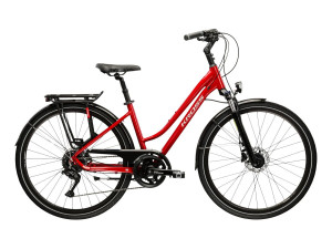 KROSS TRANS 5.0 DAMSKI 2025 czerwony / srebrny połysk