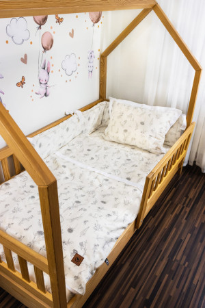Pościel do łóżeczka 120x90 kwiat Lnu