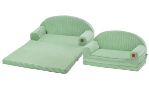 Sofa rozkładana dla dziecka XXL khaki sztruks