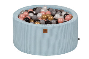 Basen z kulkami baby blue sztruks