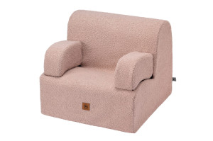 Fotel dla dziecka XXL różowy baranek | BOUCLE