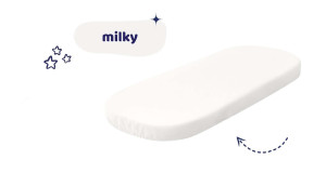 Prześcieradło do gondoli wózka - bawełniane, oddychające : Kolor -   Milky