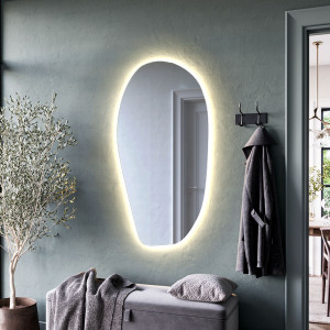 Badrumsspegel med LED-belysning Simple Onda Ambiente