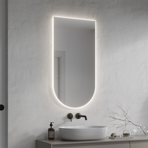 Spegel med LED-belysning Portan Acrylic Edge