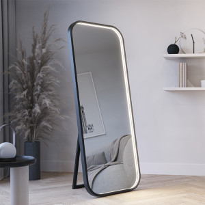 Miroir debout LED avec cadre en aluminium Mira Alublend ST