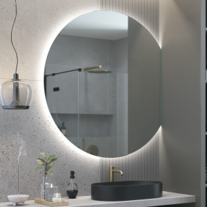 Badrumsspegel med LED-belysning Simple Luna Ambiente