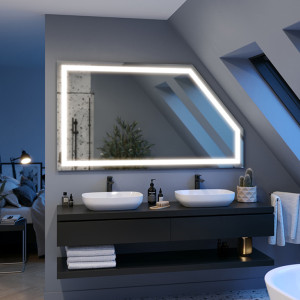Specchio LED per mansarda Paolo 2
